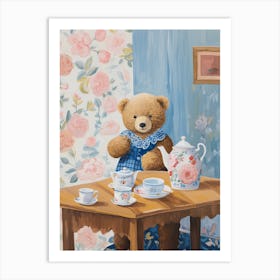 Animals Having Tea   Teddy Bear 3 Art Print