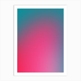 Glowy Turquoise And Pink Aura Gradient Art Print