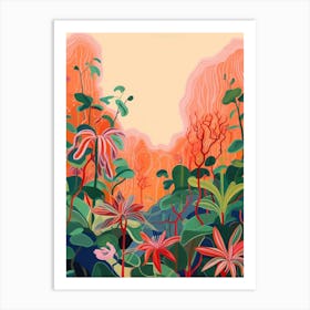 Boho Wildflower Painting Honeysuckle 2 Art Print