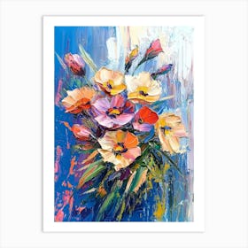 Oil Painting Flowers 1 Art Print