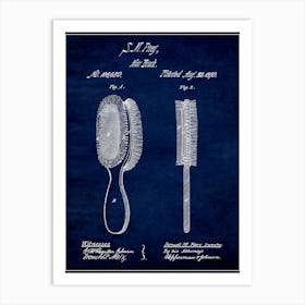 Hair Brush 1870 Art Print