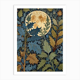 William Morris Moonlight In The Forest 4 Art Print