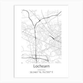 Lochearn,United States Minimalist Map Poster