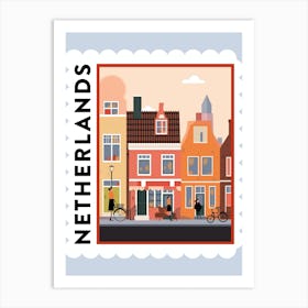 Netherlands 2 Travel Stamp Poster Art Print