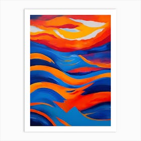 Sunset Over The Ocean Art Print