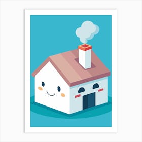 House With Chimney Art Print