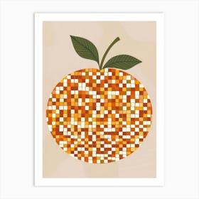 Mosaic Orange 9 Art Print