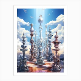 Chess Pieces In The Sky 1 Art Print