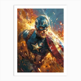 Captain America 11 Art Print