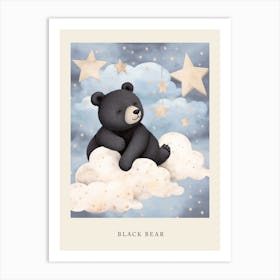 Sleeping Baby Black Bear 2 Nursery Poster Art Print
