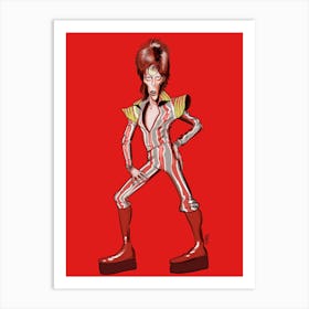 Bowie Caricature Art Print