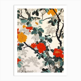 Great Japan Hokusai Japanese Botanical 2 Art Print