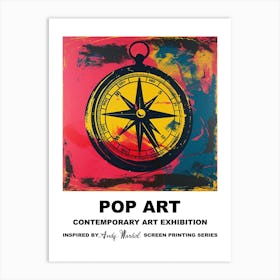 Compass Pop Art 1 Art Print