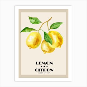 Lemon Art Print