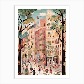 The La Rambla Barcelona Spain Art Print