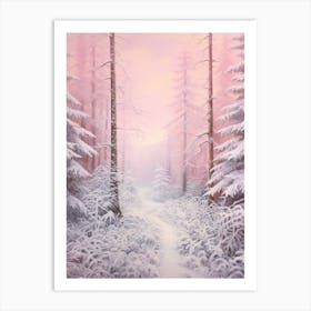 Dreamy Winter Painting Olympic National Park United States 3 Art Print