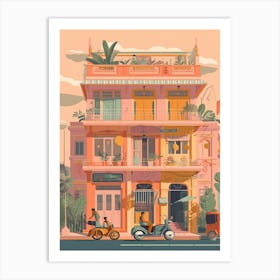 Bangalore India Travel Illustration 1 Art Print