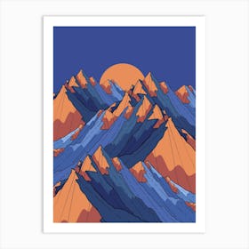 Peak Waves Art Print