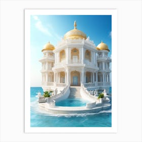 White Palace In The Ocean Art Print