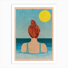 Into The Sunny Water Redhead Art Print