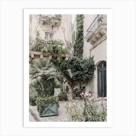 Alleyway With Plants Art Print