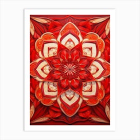 Symmetrical Mandalas Geometric Illustration 6 Art Print