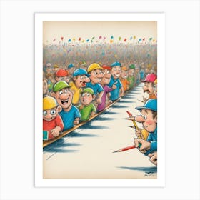 Crowd Of People 2 Art Print