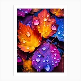 Colorful Autumn Leaves Art Print