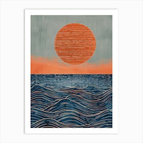 Sunset Over The Ocean 45 Art Print