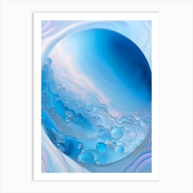 A Bubble Bath Water Waterscape Marble Acrylic Painting 1 Art Print