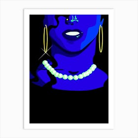 Illustration Art Prints Woman With Pearls 5 Art Print