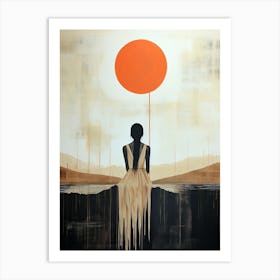 Sacred Sunlit Dance, Boho Art Style Art Print