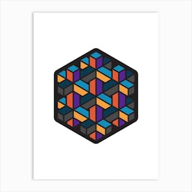 Impossible Hexagon Art Print