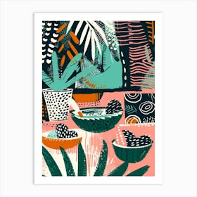 Tropical Kitchen Art Print