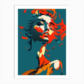 Woman'S Face Art Print