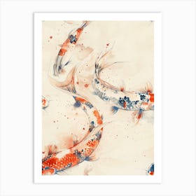 Watercolor Koi 26 Art Print