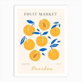 Fruit Market Peaches Art Print