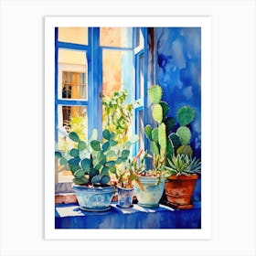 Cactus In The Window 1 Art Print