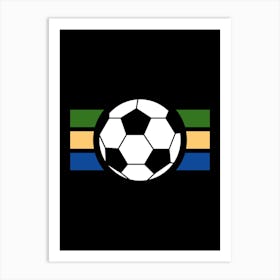 Soccer Ball black and white Art Print