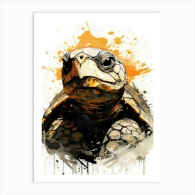 Aesthetic Abstract Watercolor Turtle Art Print