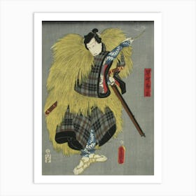 Näyttelijä Ichikawa Danjuro Viii Näytelmässä Kanadehon Chusingura (Uskolliset Vasallit), 1854, By Utagawa Art Print