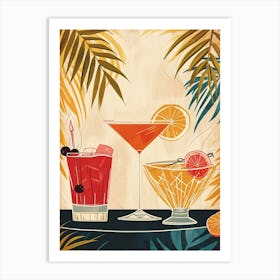 Art Deco Cocktail 1 Art Print