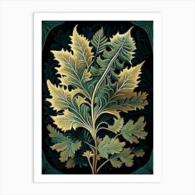 Tamarack Leaf Vintage Botanical 2 Art Print