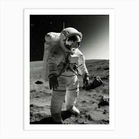 Astronaut On The Moon Art Print