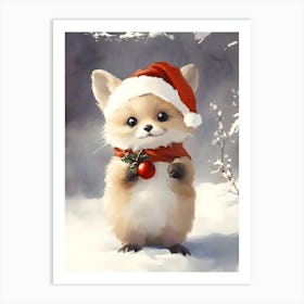 Christmas Fox 5 Art Print