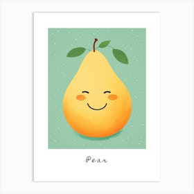 Friendly Kids Pear 3 Poster Art Print