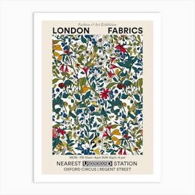 Poster Flower Jubilee London Fabrics Floral Pattern 4 Art Print