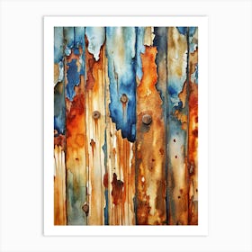 Rusty Fence Art Print