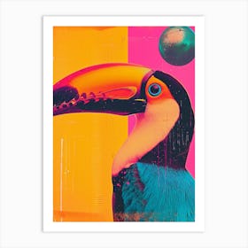Polaroid Inspired Toucans 2 Art Print