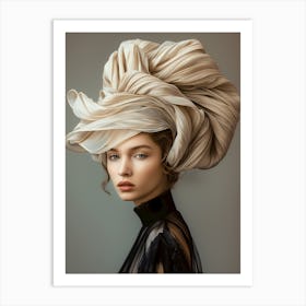 "Woman in Oversized Hat" Art Print